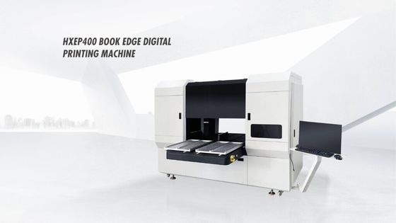 HXEP400 Mesin Pencetak Digital Book Edge dengan kepala cetak Epson i3200 ganda memastikan pencetakan tanpa henti di tepi buku dan sampul notebook