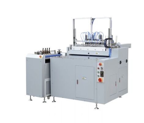 Mesin Pembuat Kotak Semi Otomatis Untuk Buku Catatan, Buku Foto, Map, Sertifikat, Buku Sampul Keras Dengan Pembungkusan Dua Sisi Simultan, Satu Operator, Jejak Kecil, Ideal Untuk Pasca-Cetak Digital