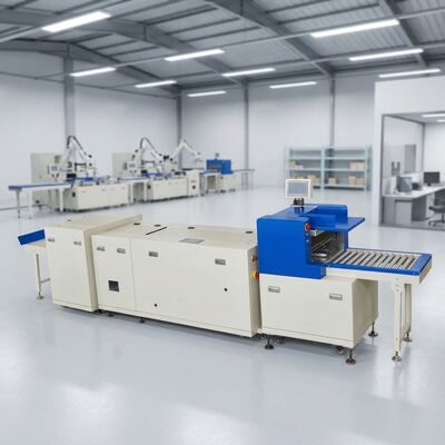 HX480P Cover Feeder Stitcher Trimmer Tiga Sisi Pemotongan 2800 Siklus Jam