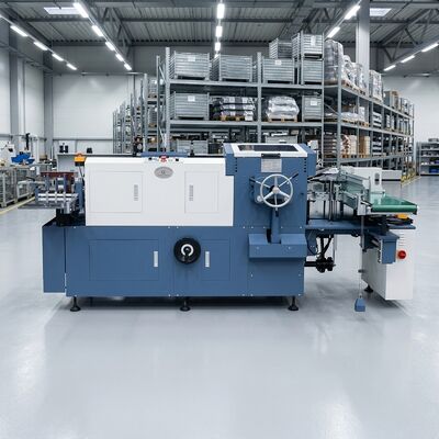 HX320 Flapper Machine Realizing Front Cutting and Cover Creasing Procedures (Mesin Flapper HX320 yang mewujudkan proses pemotongan depan dan kerutan penutup)
