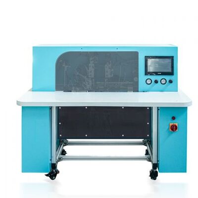HX18B Semi Auto Notebook Elastic Band Fixing Machine yang menyediakan Elastic Band Fixing untuk Laptop Cover dengan tenaga kerja minimal